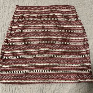 Tribal print fitted skirt
